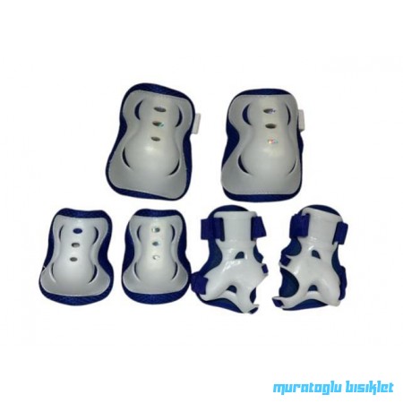 TEX ÇOCUK DİZLİK DİRSEKLİK SET   - KOYU MAVİ BEYAZ