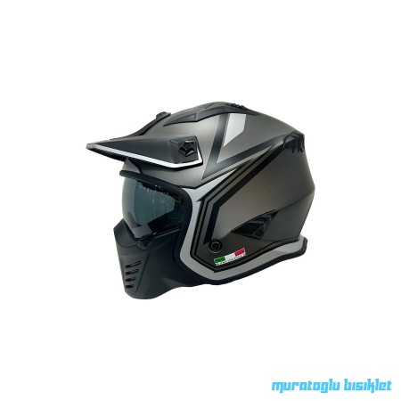 SWAY - FS-X2 TOKYO FULLFACE KASK - TİTANYUM BEYAZ SİYAH - Medium beden SWAY - FS-X2 TOKYO FULLFACE KASK - TİTANYUM BEYAZ SİYAH - Medium beden