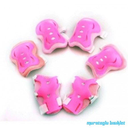 TEX ÇOCUK DİZLİK DİRSEKLİK SET   - PEMBE