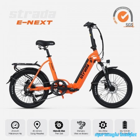 20J STRADA E-NEXT ELEKTRİKLİ KATLANIR BİSİKLET - TURUNCU 20J STRADA E-NEXT ELEKTRİKLİ KATLANIR BİSİKLET - TURUNCU