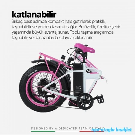 20J STRADA E-SİS ELEKTRİKLİ KATLANIR BİSİKLET - BEYAZ PEMBE 20J STRADA E-SİS ELEKTRİKLİ KATLANIR BİSİKLET - BEYAZ PEMBE