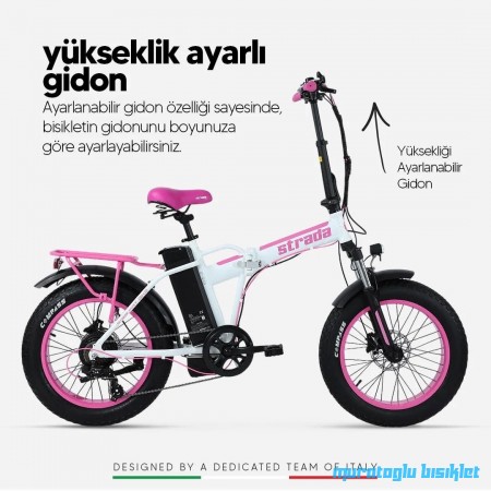 20J STRADA E-SİS ELEKTRİKLİ KATLANIR BİSİKLET - BEYAZ PEMBE 20J STRADA E-SİS ELEKTRİKLİ KATLANIR BİSİKLET - BEYAZ PEMBE