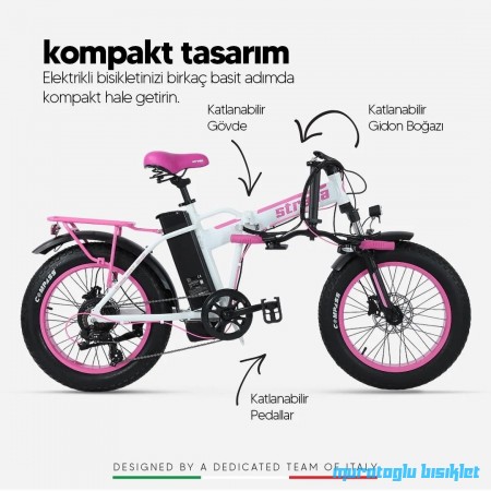 20J STRADA E-SİS ELEKTRİKLİ KATLANIR BİSİKLET - BEYAZ PEMBE 20J STRADA E-SİS ELEKTRİKLİ KATLANIR BİSİKLET - BEYAZ PEMBE