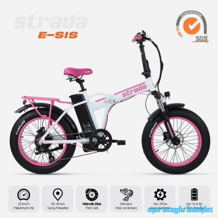 20J STRADA E-SİS ELEKTRİKLİ KATLANIR BİSİKLET - BEYAZ PEMBE 20J STRADA E-SİS ELEKTRİKLİ KATLANIR BİSİKLET - BEYAZ PEMBE