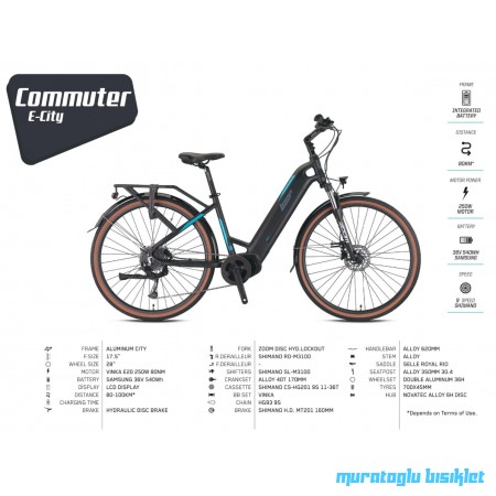 28J LOOP COMMUTER 9V HD ELEKRİKLİ BİSİKLET - SİYAH TURKUAZ - 45 Kadro 28J LOOP COMMUTER 9V HD ELEKRİKLİ BİSİKLET - SİYAH TURKUAZ - 45 Kadro