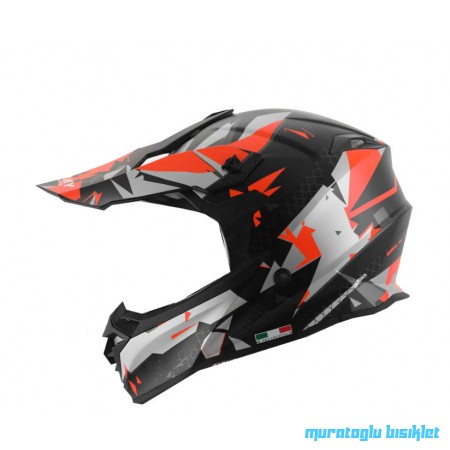 SWAY - FS-617 CHAOS CROSS KASK - SİYAH KIRMIZI GRİ - XLARGE BEDEN SWAY - FS-617 CHAOS CROSS KASK - SİYAH KIRMIZI GRİ - XLARGE BEDEN