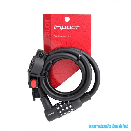 IMPACT Kilit - SLOT, 12x1500, Şifreli, Braketli, Siyah