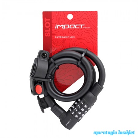 IMPACT Kilit - SLOT, 12x1000, Şifreli, Braketli, Siyah