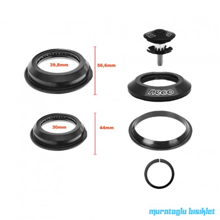 NECO Furç Takımı - H-156EBK, 1.5 Taper, Yarı Rulmanlı, Kutulu