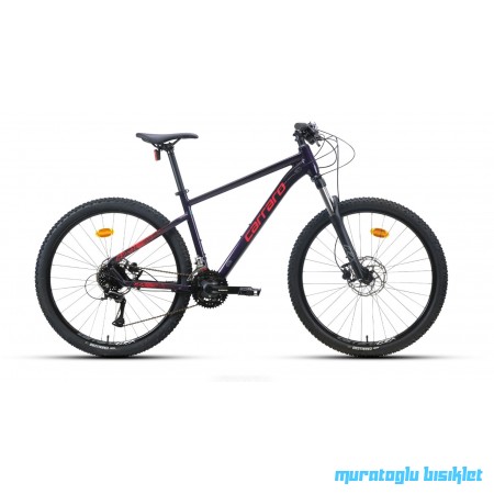 27.5J CARRARO CRX 724 24V HD DAĞ BİSİKLETİ - PIRILTILI SİYAH KIRMIZI - 44 KADRO