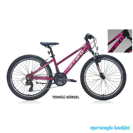 24J CARRARO FORCE 401 DAĞ BİSİKLETİ - MAT SİYAH FUŞYA