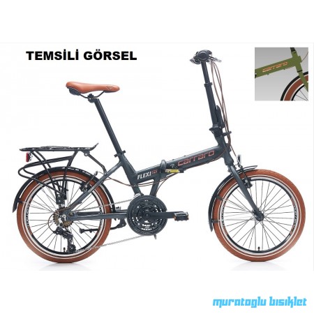 20J CARRARO FLEXI 121 KATLANIR BİSİKLET - MAT HAKİ BAKIR
