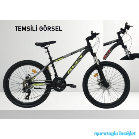 24J RUUT GRUFF MD 21V DAĞ BİSİKLETİ - SİYAH KIRMIZI - 30 KADRO