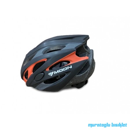 MOON MV-29  KASK IŞIKLI   - MAT SİYAH CARBON KIRMIZI - M
