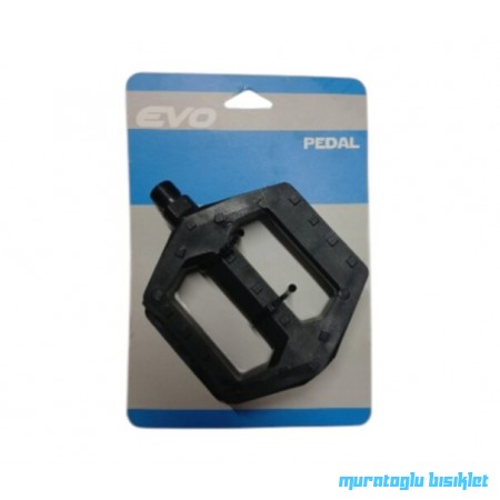 EVO PEDAL - PLASTİK , GENİŞ, REFLEKÖRLÜ, KARE DİŞLİ, DÜZ - SİYAH