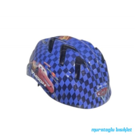 MOON M-7 ÇOCUK KASK ARABALAR KARELİ - MAVİ - M
