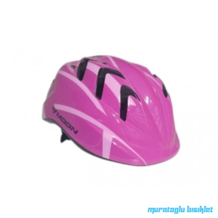 MOON M-7 ÇOCUK KASK ÇİZGİ DESENLİ - MOR PEMBE - M