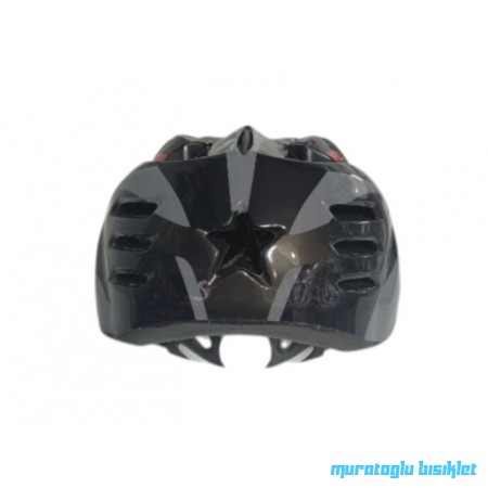 MOON MV-7 ÇOCUK KASK ÇİZGİ DESENLİ - SİYAH KIRMIZI  GRİ - S