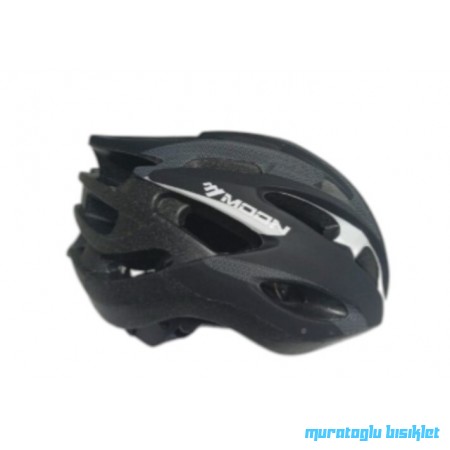 MOON MV-88  KASK IŞIKLI  -  SİYAH BEYAZ - L