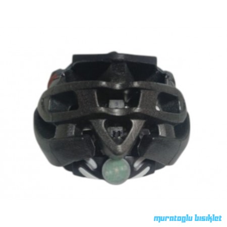 MOON MV-88  KASK IŞIKLI  -  SİYAH KIRMIZI - L