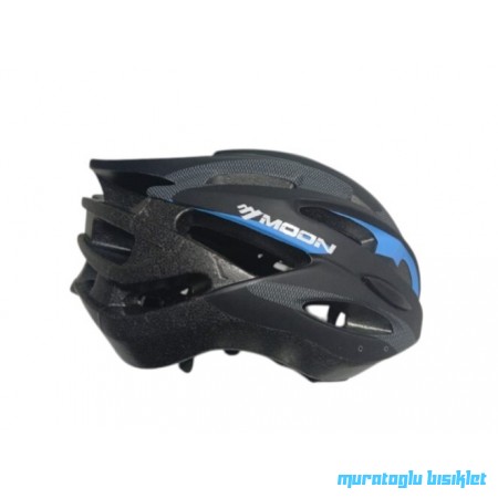 MOON MV-88  KASK IŞIKLI  -  SİYAH MAVİ - L