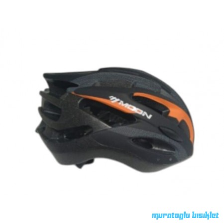 MOON MV-88  KASK IŞIKLI  -  SİYAH TURUNCU - L