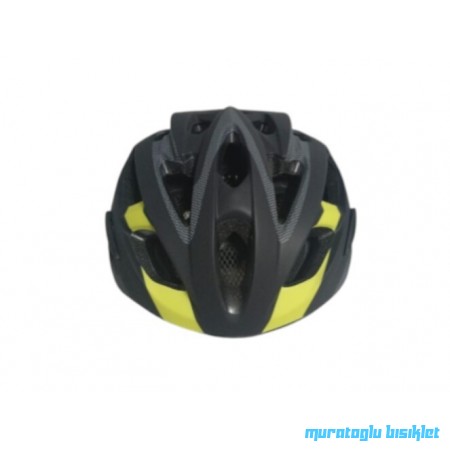 MOON MV-88  KASK IŞIKLI  -  SİYAH SARI - L