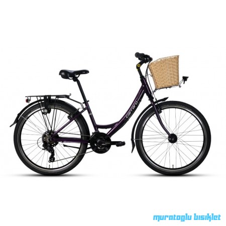 26J CARRARO JASMINE 21V ŞEHİR BİSİKLETİ - MOR/AÇIK GRİ - 38
