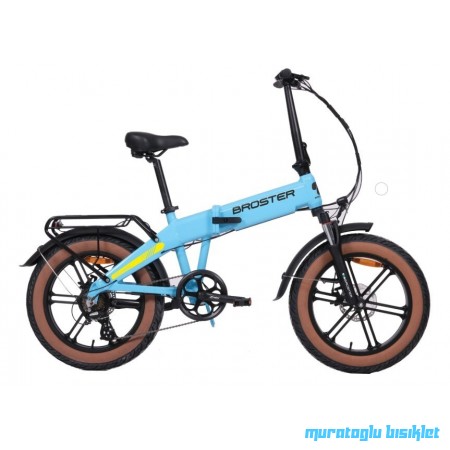 20J BROSTER VOLTECH KATLANIR ELEKTRİKLİ BİSİKLET - MAT AÇIK MAVİ