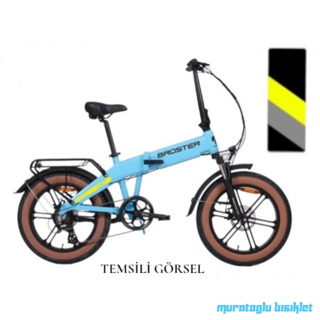20J BROSTER VOLTECH KATLANIR ELEKTRİKLİ BİSİKLET - METALİK MAT SİYAH