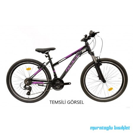 24J RUUT MEDUSA 21V VB BAYAN DAĞ BİSİKLETİ - SİYAH MOR - 30 KADRO