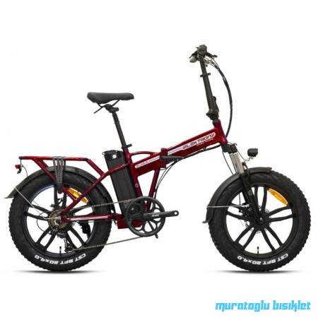 20J ELEKTRONE ZUMA 7V HD ELEKTRİKLİ KATLANIR BİSİKLET - KIRMIZI SİYAH