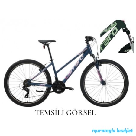 26J CARRARO FORCE 601 BAYAN DAĞ BİSİKLETİ - MAT KOYU YEŞİL/AÇIK YEŞİL/PEMBE - 38