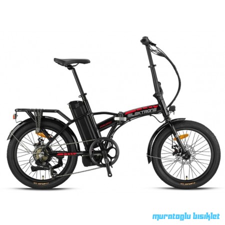 20J ELEKTRONE PACIFIC 7V HD ELEKTRİKLİ KATLANIR BİSİKLET - SİYAH KIRMIZI FÜME