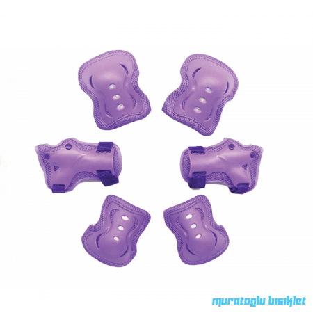 TEX ÇOCUK DİZLİK DİRSEKLİK SET   - MOR