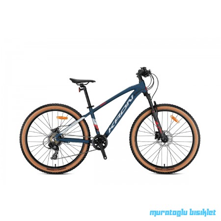 26J KRON XC 100 HD DAĞ BİSİKLETİ - MAT KOYU LACİVERT GRİ KIRMIZI - 36 KADRO