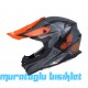 	SWAY - FS-617 POW CROSS KASK - MAT SİYAH TURUNCU - XLARGE BEDEN