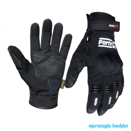 FORTE GT 07 Softshell Kışlık Korumalı Eldiven - Siyah - Large