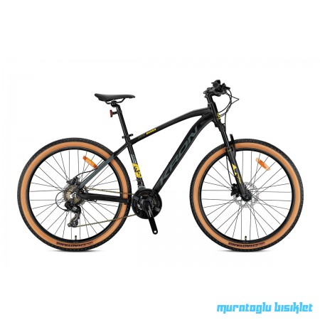 27.5J KRON XC 100 HD 21V DAĞ BİSİKLETİ - MAT SİYAH SARI FÜME - 38 KADRO