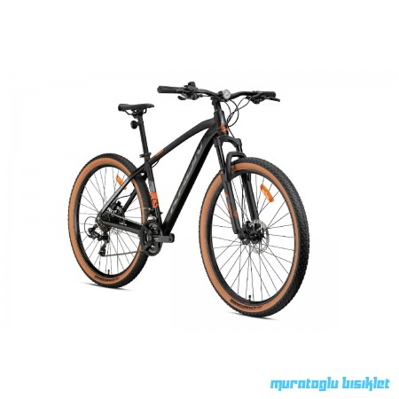 27.5J KRON XC 100 HD 21V DAĞ BİSİKLETİ - MAT SİYAH TURUNCU FÜME - 43 KADRO