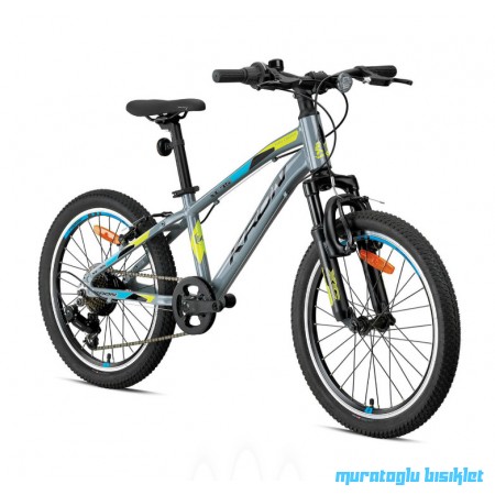 20J KRON XC75 7VİTES ÇOCUK BİSİKLETİ - NARDO GRİ NEON SARI SİYAH MAVİ