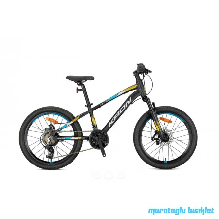 24J KRON XC75 21V VB ÇOCUK BİSİKLETİ - MAT SİYAH SARI GRİ MAVİ - 33 KADRO