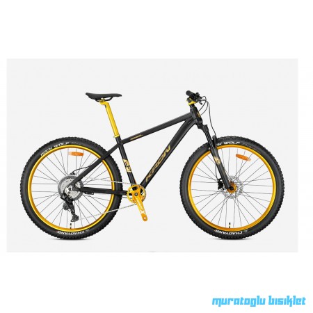 27.5J KRON REBEL 8V HD DAĞ BİSİKLETİ - MAT SİYAH SARI- 42 KADRO