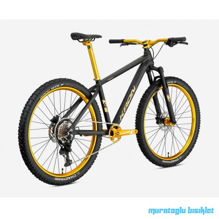 27.5J KRON REBEL 8V HD DAĞ BİSİKLETİ - MAT SİYAH SARI- 42 KADRO