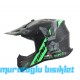 SWAY - FS-618 BUNNY CROSS KASK - SİYAH YEŞİL - LARGE BEDEN