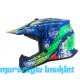 SWAY - FS-618  GASSOLINE GREED CROSS KASK - MAVİ KIRMIZI - XLARGE BEDEN
