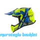 SWAY - FS-618 BUNNY CROSS KASK - PARLAK NEON SARI LACİVERT - LARGE BEDEN