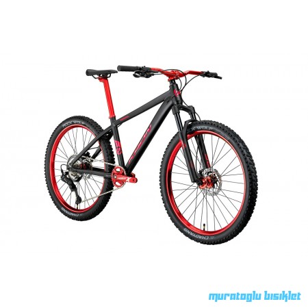 26J KRON REBEL 8V HD DAĞ BİSİKLETİ - MAT SİYAH KIRMIZI - 38 kadro