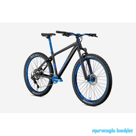 26J KRON REBEL 8V HD DAĞ BİSİKLETİ - MAT SİYAH MAVİ - 38 kadro