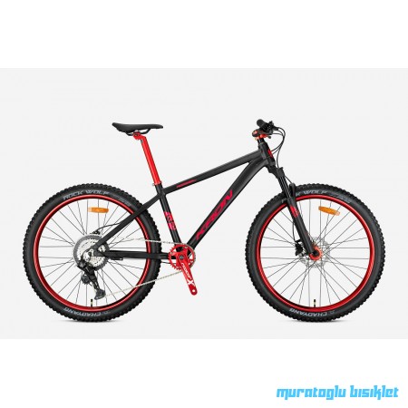 27.5J KRON REBEL 8V HD DAĞ BİSİKLETİ - MAT SİYAH KIRMIZI - 42 KADRO